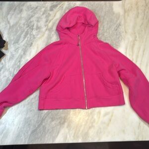 Lululemon Sonic Pink Scuba Oversized Full Zip Hoodie Size XS/S